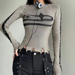 Techwear sweter z wzorem kroju w stylu Harajuku