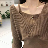 Sweter typu crop w koreańskim stylu dla kobiet