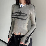 Techwear sweter z wzorem kroju w stylu Harajuku