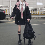 Kurtka z kapturem inspirowana japońskim stylu E-Girl