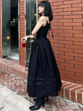 Eleganty Lolita Gothic Sukienka Bodycon Wiązanie z koronki Czarny Podwiązka Partywear