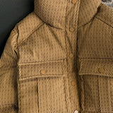Koreańska zimowa kurtka w stylu oversize z dużymi kieszeniami