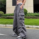 Oversize Y2K spodnie Cargo z kieszeniami dla looku streetwear