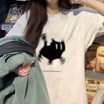 Estetyczne krótkorękawe T-shirt dla Egirl z nadrukiem ze sloganem