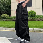 Oversize Y2K spodnie Cargo z kieszeniami dla looku streetwear