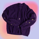 Sweter rozpinany z gwiazdami dla pań E-Girl w dużym rozmiarze