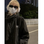 Techwear Windbreaker dla kobiet - Wodoodporny płaszcz Y2K Trenchcoat