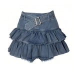 Shorts

Harajuku-Denim Rock Kobiet Wyższa Talia Pas E-Girl Szorty