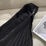 Alternatywna E-Girl spódnica plisowana z bocznym zamkiem błyskawicznym