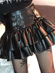 Sztuczne skórzane spódnica e-girl